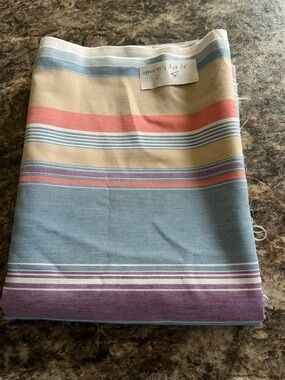 Striped Multi-Color Cotton Fabric Panel